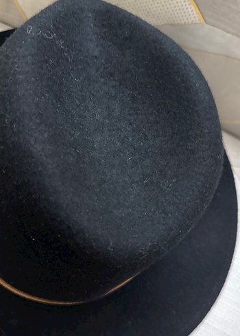 Siyah Süet Tokalı Bohem Kadın Şapka - Görsel 2