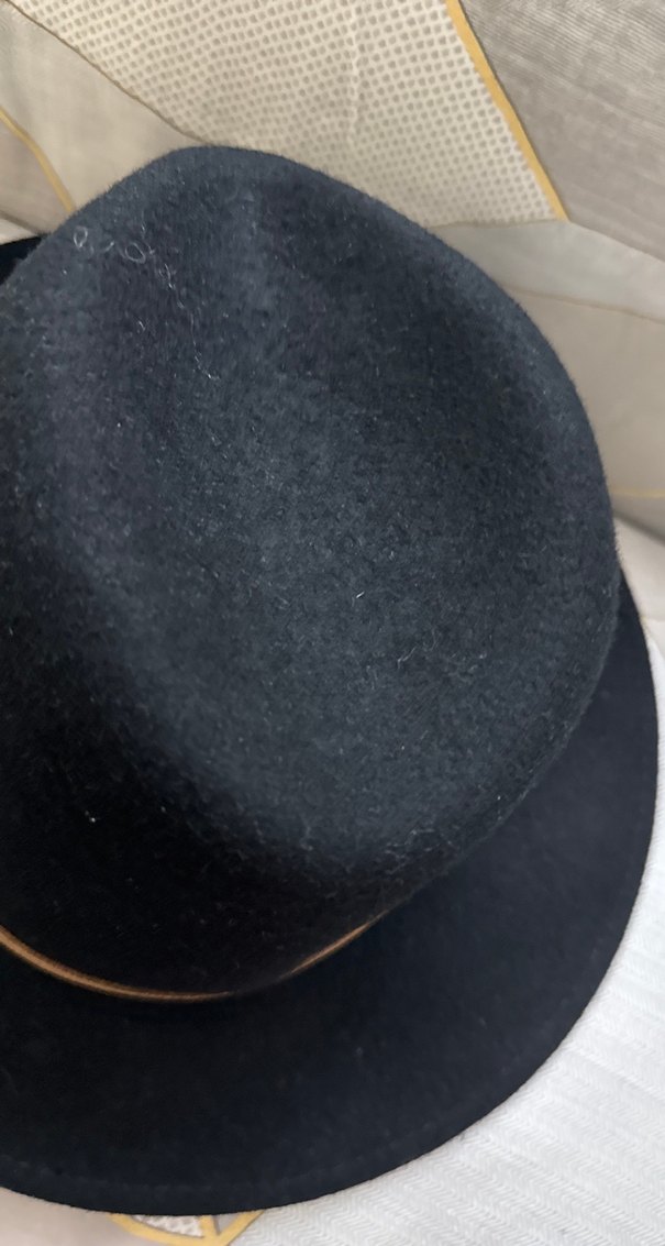 Siyah Süet Tokalı Bohem Kadın Şapka - Görsel 2