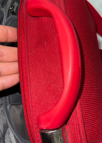 Kırmızı Fermuarlı Kadın Makyaj Çantası - Görsel 5