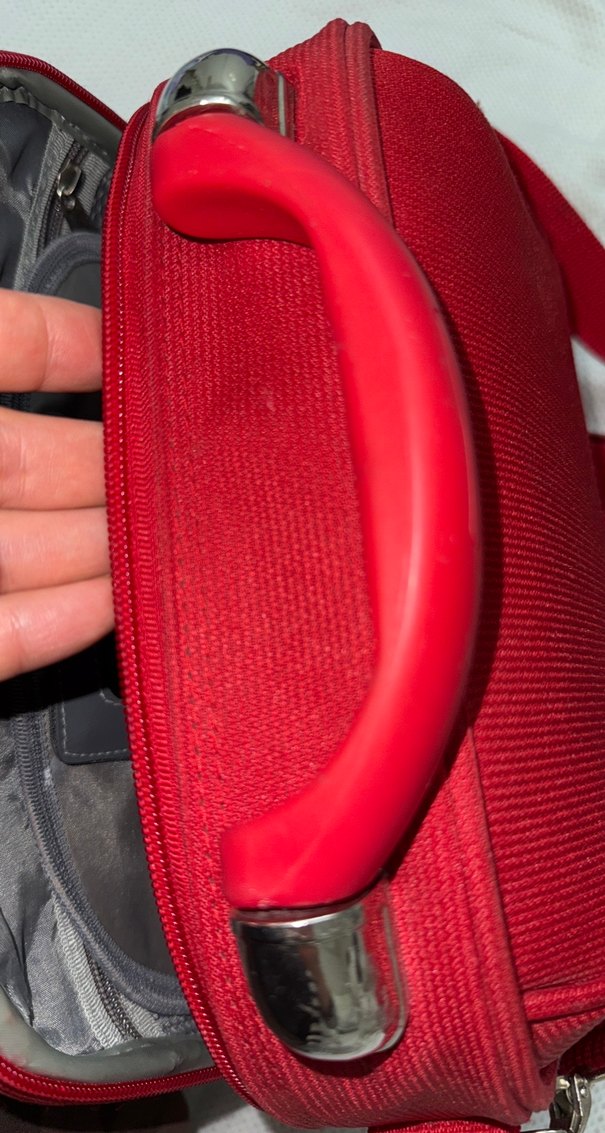 Kırmızı Fermuarlı Kadın Makyaj Çantası - Görsel 5