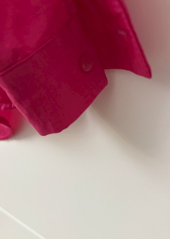 Pembe Uzun Kollu Keten Gömlek - Görsel 5