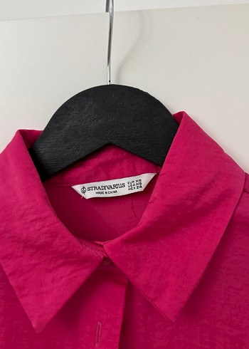 Pembe Uzun Kollu Keten Gömlek - Görsel 2