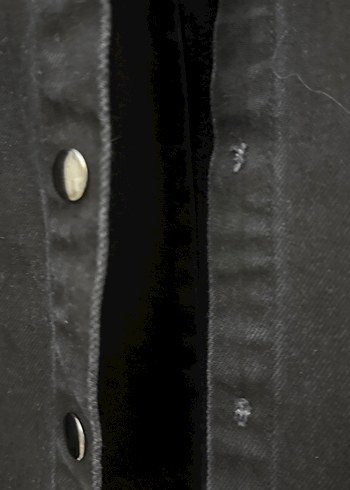 Siyah Düğmeli Kadın Kot Ceket - Görsel 3