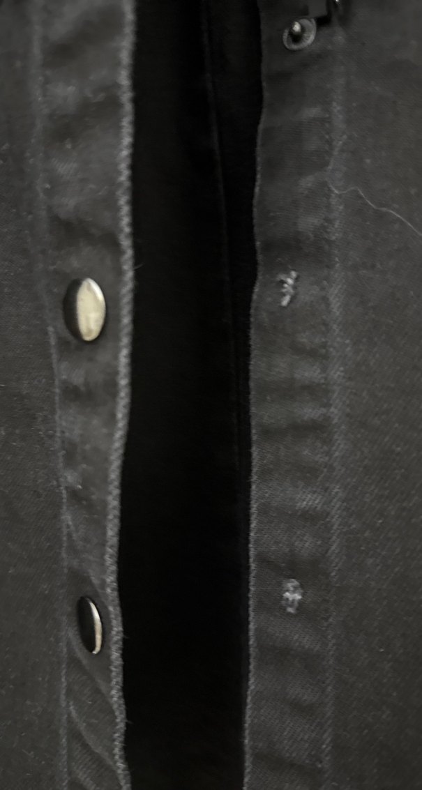 Siyah Düğmeli Kadın Kot Ceket - Görsel 3