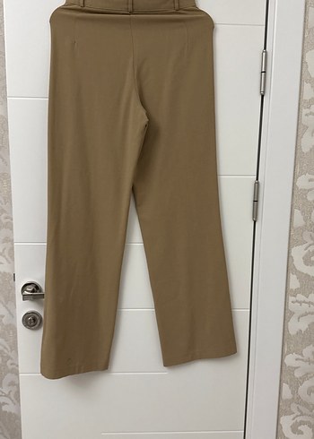 Bej Kadın Kumaş Pantolon, Kemerli, Midi Boy holly lolly - Görsel 3