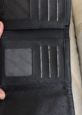 Gri Baskılı Deri Kadın Cüzdanı benetton markadına ait - Görsel 4