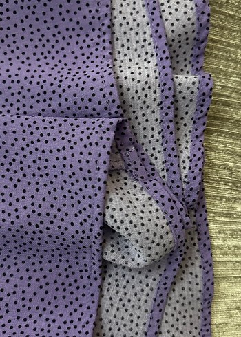 Mor Kuşaklı Mini Etek - Görsel 6