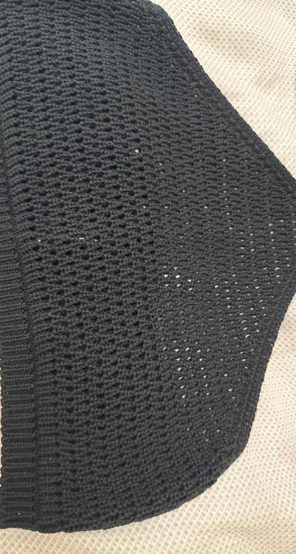 Siyah Örgü Boğazlı Strappy Büstiyer - Görsel 4