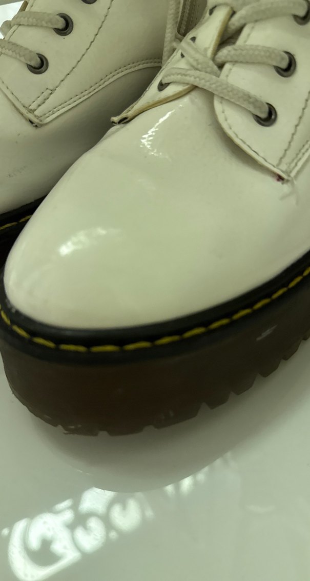 Beyaz Bağcıklı Kadın Çizme - Görsel 2