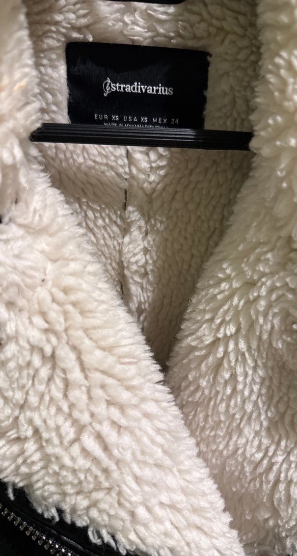 Siyah Deri Kürklü Kadın Ceket - Görsel 2