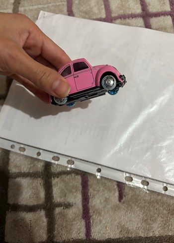 Pembe Minyatür Oyuncak Araba - Görsel 2