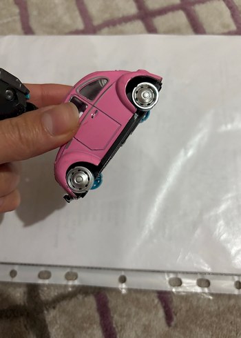 Pembe Minyatür Oyuncak Araba - Görsel 5