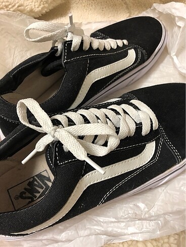 Old skool unisex siyah vans ayakkabı