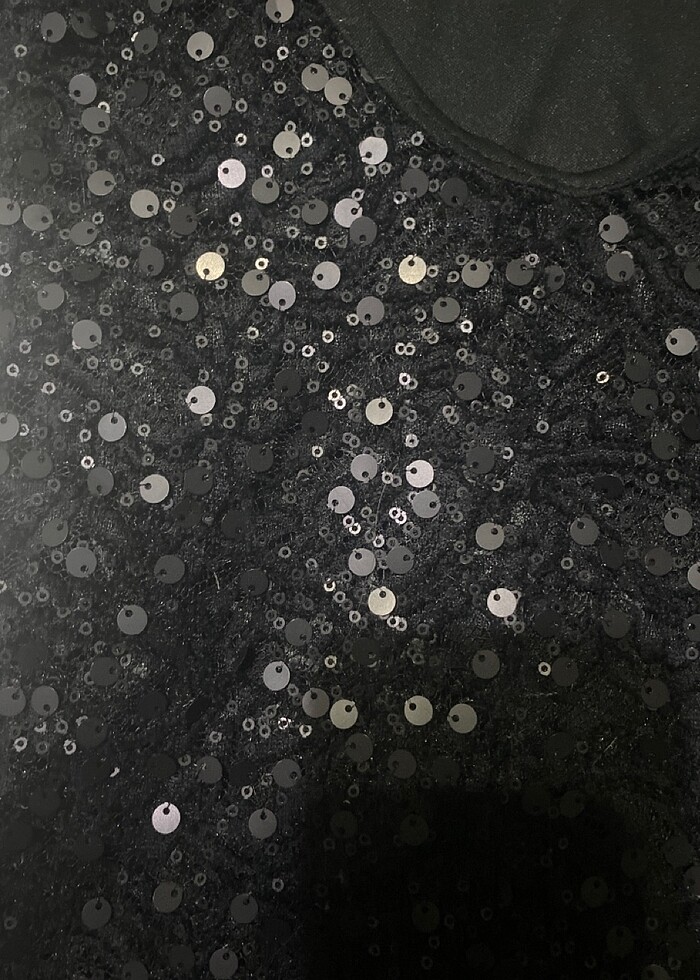 Siyah mini gece elbisesi - Görsel 4