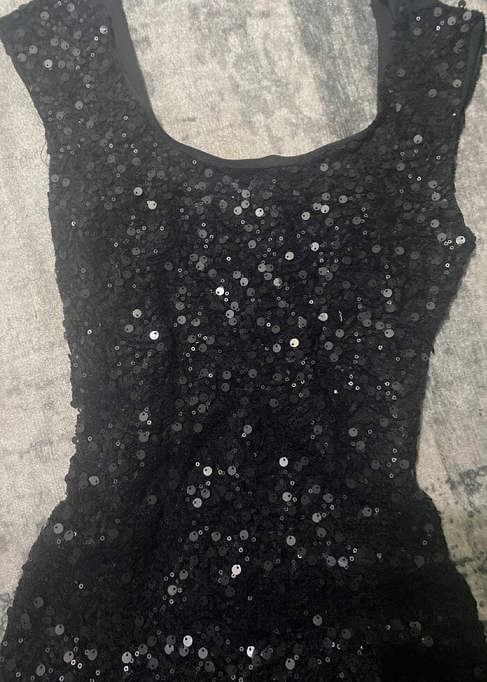 Siyah mini gece elbisesi - Görsel 2