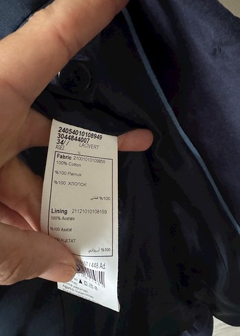 34 Beden lacivert Renk Fabrika lacivert kadife ceket