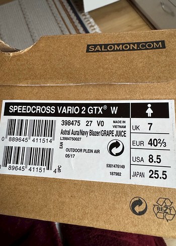 Salomon Kadın Mor GTX Trail Koşu Ayakkabısı - Görsel 5