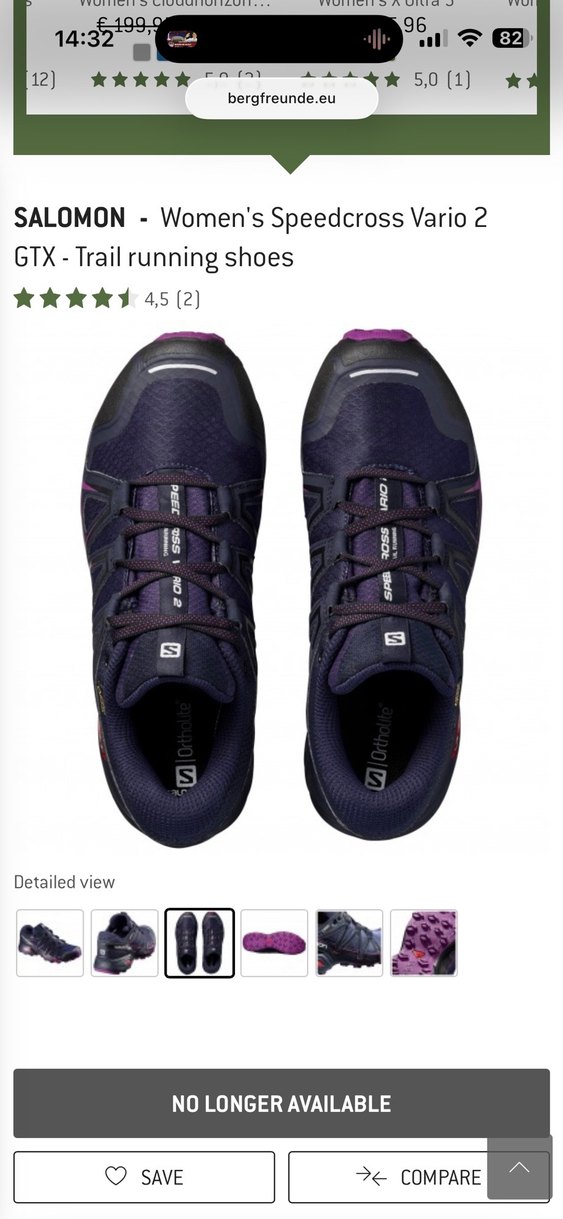 Salomon Kadın Mor GTX Trail Koşu Ayakkabısı - Görsel 3