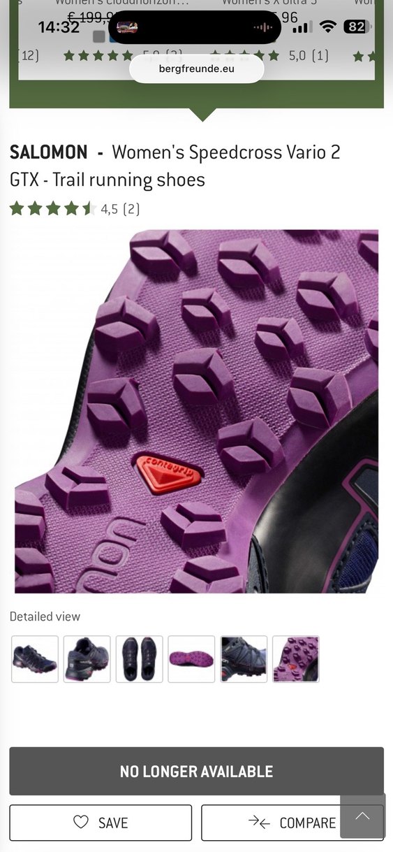 Salomon Kadın Mor GTX Trail Koşu Ayakkabısı - Görsel 4