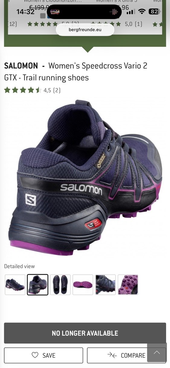 Salomon Kadın Mor GTX Trail Koşu Ayakkabısı - Görsel 2