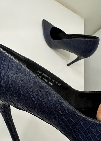 Lacivert ipekyol Stiletto - Görsel 4