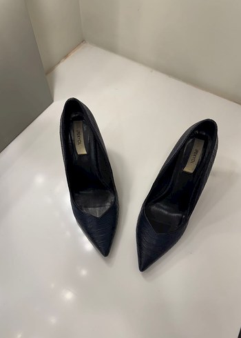 Lacivert ipekyol Stiletto - Görsel 3