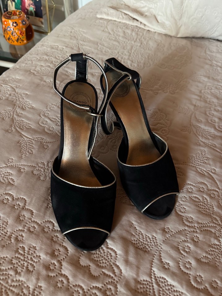 Siyah  açık Stiletto Kadın Topuklu Ayakkabı - Görsel 2