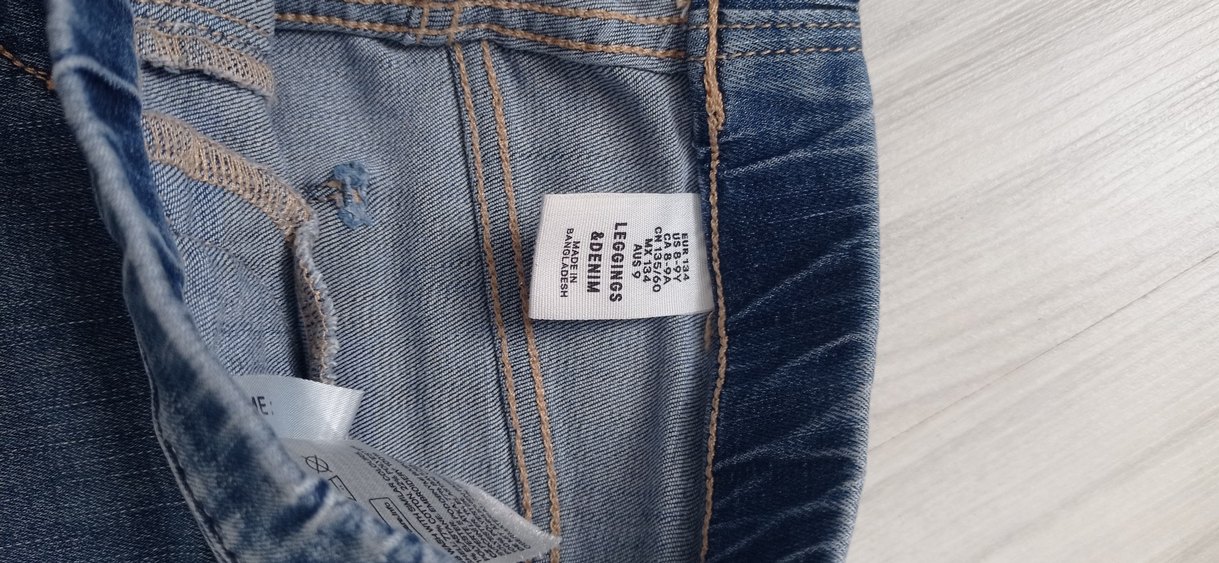 Nakışlı Kadın Çocuk Kot Pantolon Velcro - Görsel 2