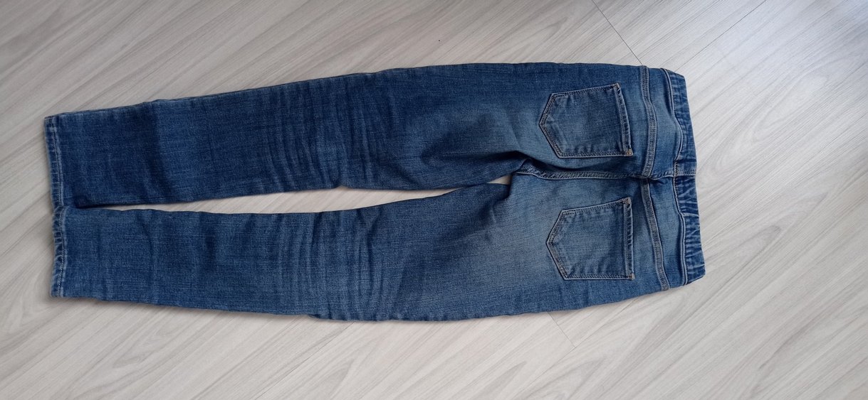 Nakışlı Kadın Çocuk Kot Pantolon Velcro - Görsel 3