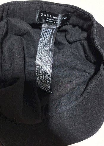 Zara ZARA Siyah Kadın kasket Şapka