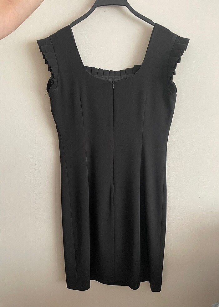 Siyah kısa kalem elbise - Görsel 3