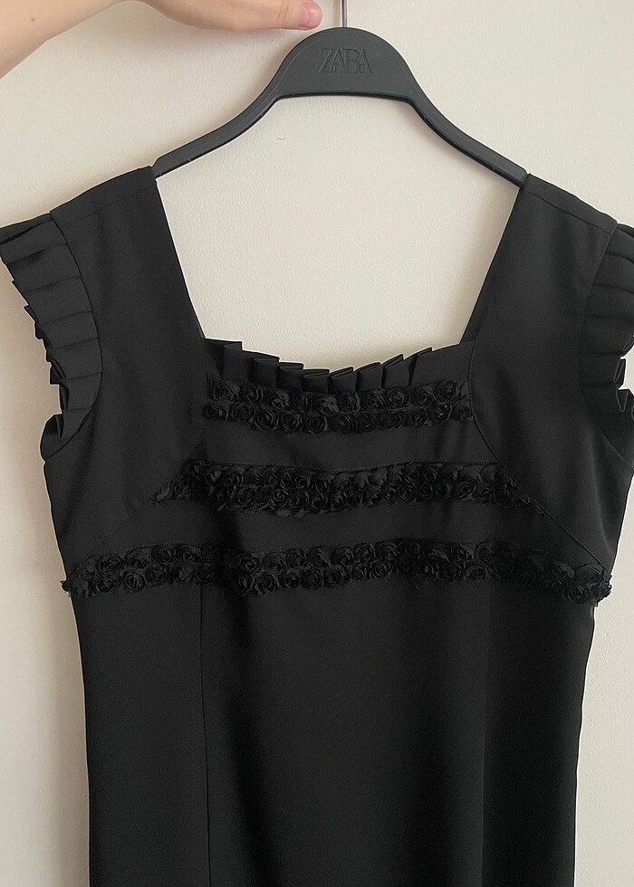 Siyah kısa kalem elbise - Görsel 2