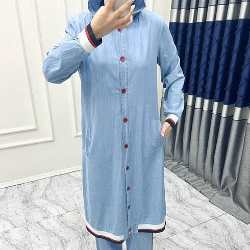 50 Beden mavi Renk Kot tunik