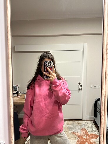 m Beden Pembe Sweatshirt