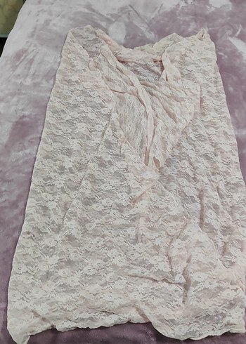 ürün kullanılmıştır Bej Bohem Midi Askılı Gecelik kullanilmis - Görsel 4