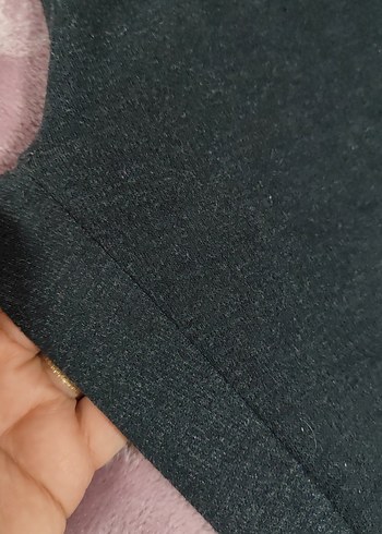 Kadın Siyah Yırtmaçlı Dar Kesim Kumaş Pantolon - Görsel 5