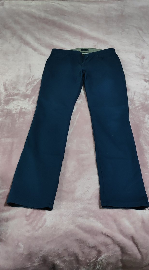 Erkek Lacivert Baskılı Kemerli Kısa Denim Pantolon - Görsel 2