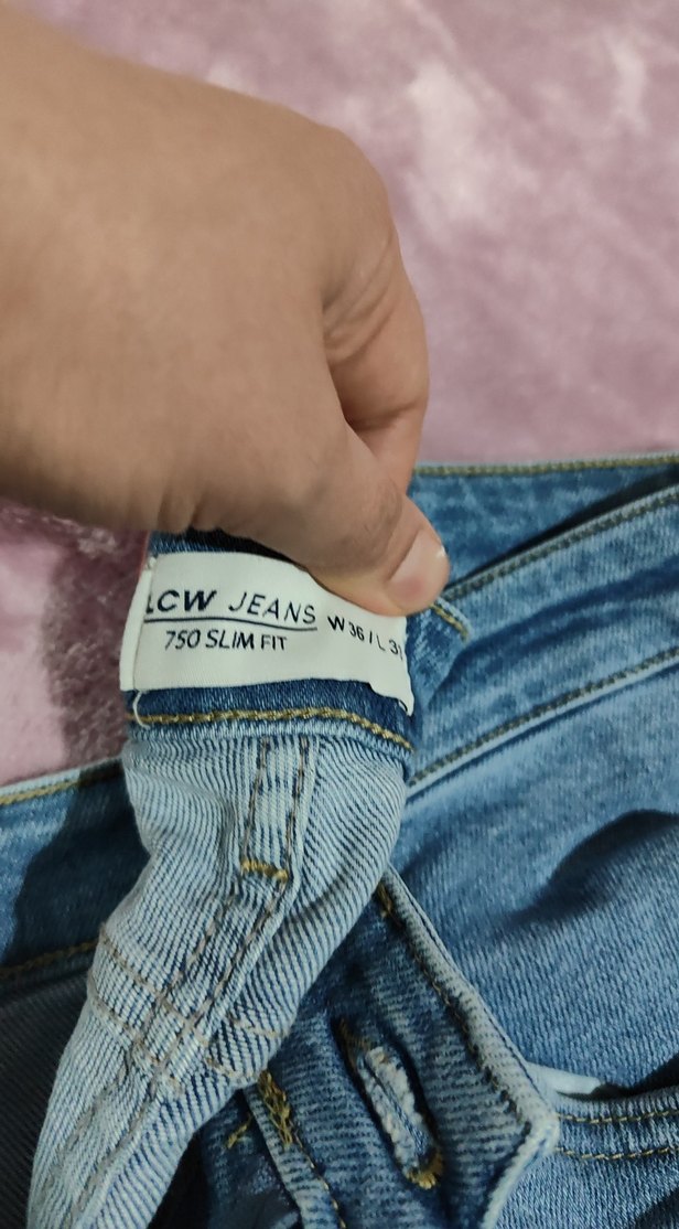 erkek Mavi Normal Kesim Denim Pantolon - Görsel 3