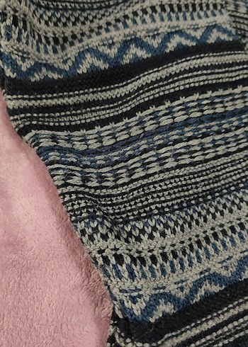 Erkek Gri Örgü Salaş Kazak lc L beden - Görsel 2