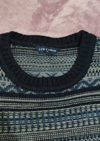 Erkek Gri Örgü Salaş Kazak lc L beden - Görsel 5