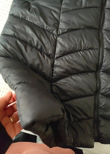 Kadın Uzun Siyah Fermuarlı Kaban çok sıcak tutuyor - Görsel 2