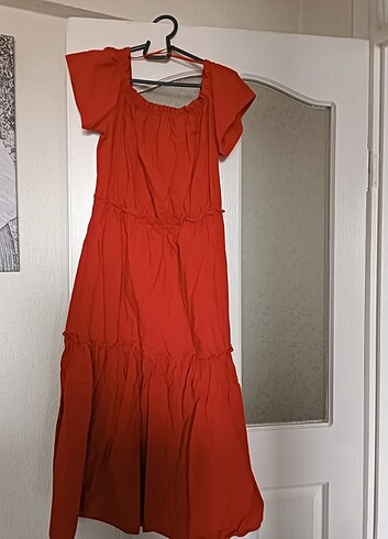LC Waikiki Kırmızı LC Waikiki elbisesi 44 beden
