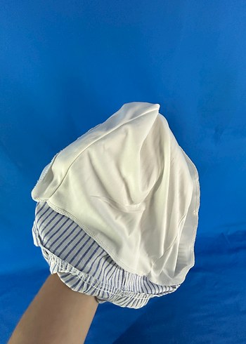 36 Beden Trendyolmilla Mavi Kuşaklı Çizgili Midi Elbise