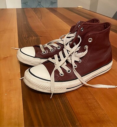 Converse deri bordo 39 numara ayakkabı