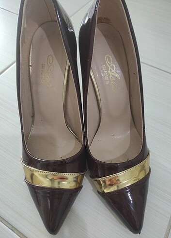 37 Beden bordo Renk Stiletto topuklu ayakkabı