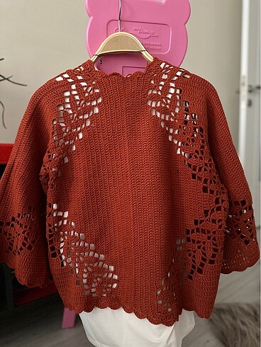 El örgüsü altıgen hırka - Görsel 7