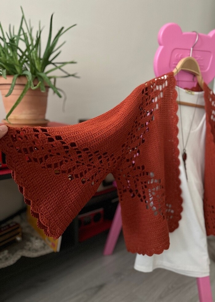 El örgüsü altıgen hırka - Görsel 2