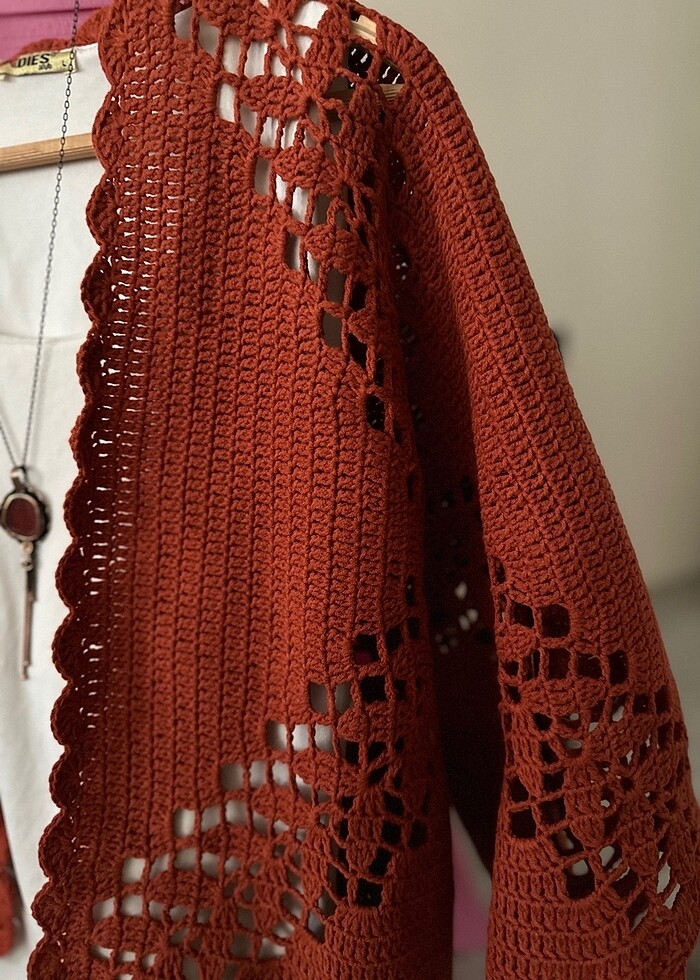 El örgüsü altıgen hırka - Görsel 4