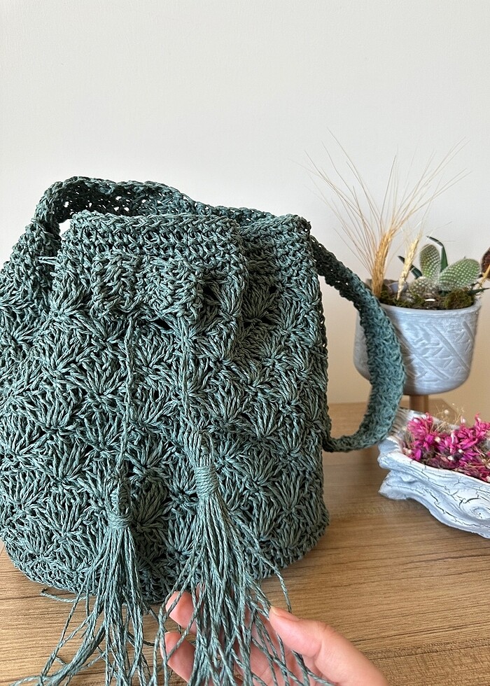 Matmazel model kağıt ip çanta - Görsel 4