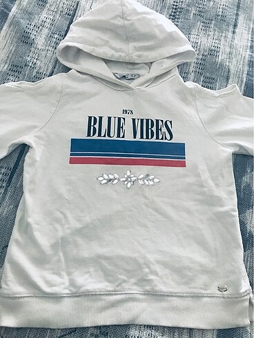 10 Yaş Beden beyaz Renk Kız çocuk sweatshirt